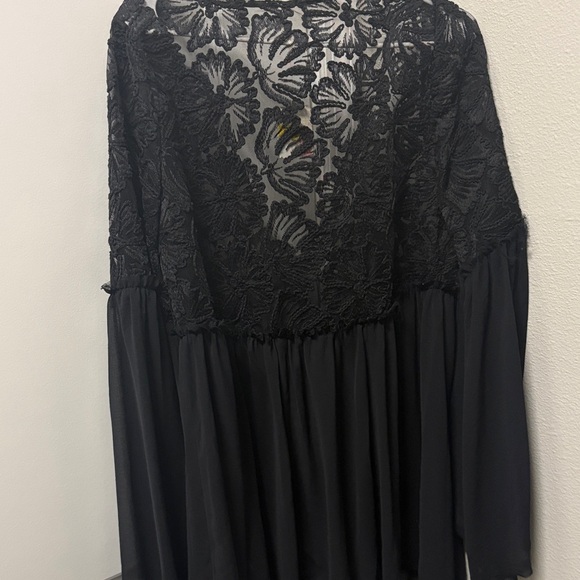 Free People Black Lace Top - Picture 6 of 8
